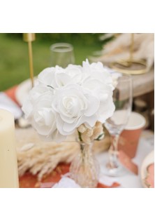 Beauty Home Μπουκέτο με 3 αφρώδη τριαντάφυλλα λευκά ø7×26.5cm