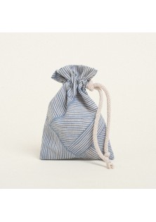 Beauty Home ΠΟΥΓΚΙ ΜΕ ΚΟΡΔΟΝΙ 12 x 17 cm ΔΙΑΓΩΝΙΕΣ ΓΡΑΜΜΕΣ ΜΠΛΕ