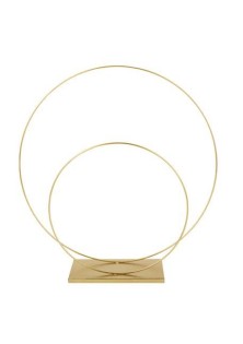 Beauty Home ΜΕΤΑΛΙΚΟΣ ΚΥΚΛΟΣ ΔΙΠΛΟΣ ΧΡΥΣΟΣ 40,5 cm, Ø 38,5 cm Ø 26 cm