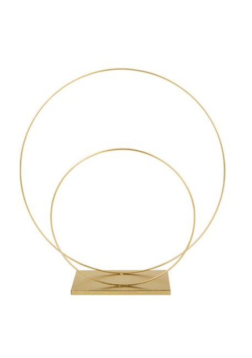 Beauty Home ΜΕΤΑΛΙΚΟΣ ΚΥΚΛΟΣ ΔΙΠΛΟΣ ΧΡΥΣΟΣ 40,5 cm, Ø 38,5 cm Ø 26 cm