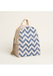 Beauty Home BACKPACK 43x35x23cm ΜΠΛΕ ΖΙΓΚΖΑΓΚ
