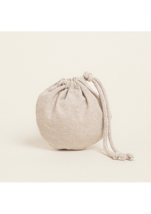 Beauty Home ΠΟΥΓΚΙ ΟΒΑΛ ΜΕ ΚΟΡΔΟΝΙ ΜΠΕΖ ΒΑΣΗ 13 x 14 cm