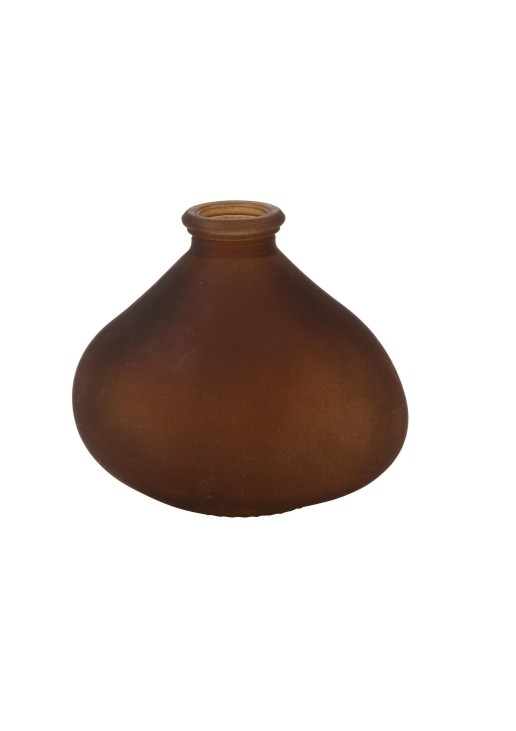 Beauty Home Γυάλινο Βάζο Tom Σοκολατί 11 x 9,5 x 6,5 CM – 260ml