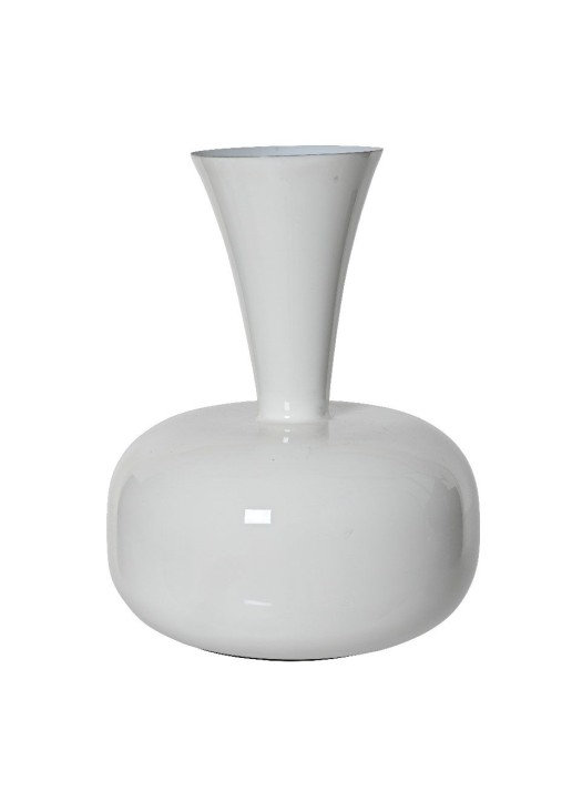 Beauty Home Μεταλλικό Βάζο Λευκό 17 x 23 CM