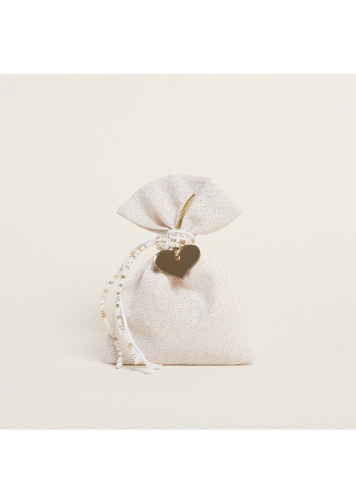 Beauty Home ΠΟΥΓΚΙ 12 x 17 cm ΕΚΡΟΥ ΧΡΥΣΟ LUREX