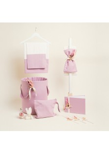 Beauty Home ΣΕΤ ΒΑΠΤΙΣΗΣ ΜΟΝΟΧΡΩΜΟ ΣΑΠΙΟ ΜΗΛΟ ΒΑΜΒΑΚΕΡΟ 100%