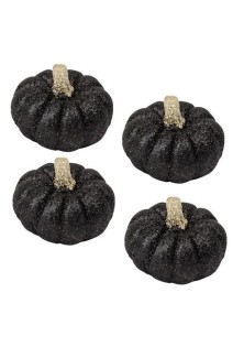 Beauty Home ΚΟΛΟΚΥΘΕΣ ΜΑΥΡΕΣ ΜΕ ΣΑΜΠΑΝΙ ΓΚΛΙΤΕΡ ΣΕΤ 4 ΤΕΜ 6X5CM