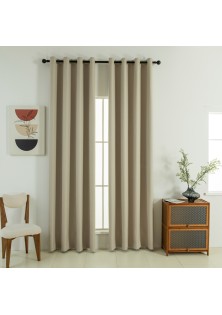 Beauty Home Κουρτίνα Full Blackout σκίασης με 8 κρίκους Soft Art 8391 Beige 140x270 Άμμου