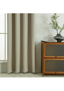 Beauty Home Κουρτίνα Full Blackout σκίασης με 8 κρίκους Soft Art 8391 Beige 140x270 Άμμου