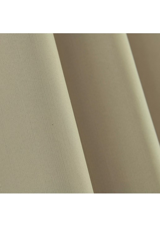 Beauty Home Κουρτίνα Full Blackout σκίασης με 8 κρίκους Soft Art 8391 Beige 140x270 Άμμου