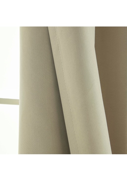 Beauty Home Κουρτίνα Full Blackout σκίασης με 8 κρίκους Soft Art 8391 Beige 140x270 Άμμου