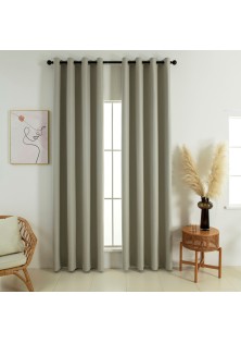 Beauty Home Κουρτίνα Full Blackout σκίασης με 8 κρίκους Soft Art 8391 Dark Beige-3 140x270 Σκούρο Μπεζ