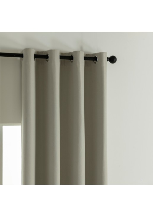 Beauty Home Κουρτίνα Full Blackout σκίασης με 8 κρίκους Soft Art 8391 Dark Beige-3 140x270 Σκούρο Μπεζ