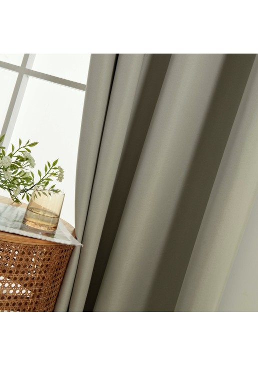 Beauty Home Κουρτίνα Full Blackout σκίασης με 8 κρίκους Soft Art 8391 Dark Beige-3 140x270 Σκούρο Μπεζ