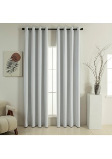 Beauty Home Κουρτίνα Full Blackout σκίασης με 8 κρίκους Soft Art 8391 Ice-Ecru 140x270 Πάγου