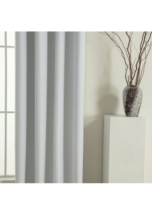 Beauty Home Κουρτίνα Full Blackout σκίασης με 8 κρίκους Soft Art 8391 Ice-Ecru 140x270 Πάγου