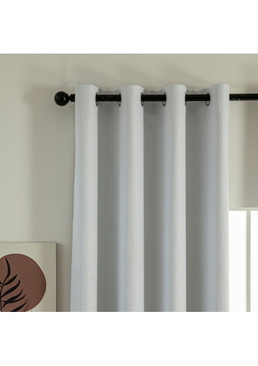 Beauty Home Κουρτίνα Full Blackout σκίασης με 8 κρίκους Soft Art 8391 Ice-Ecru 140x270 Πάγου
