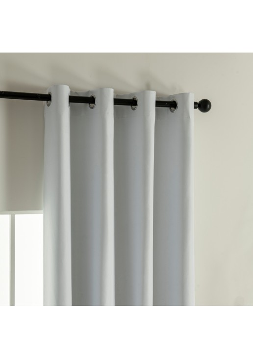 Beauty Home Κουρτίνα Full Blackout σκίασης με 8 κρίκους Soft Art 8391 Ice-Ecru 140x270 Πάγου