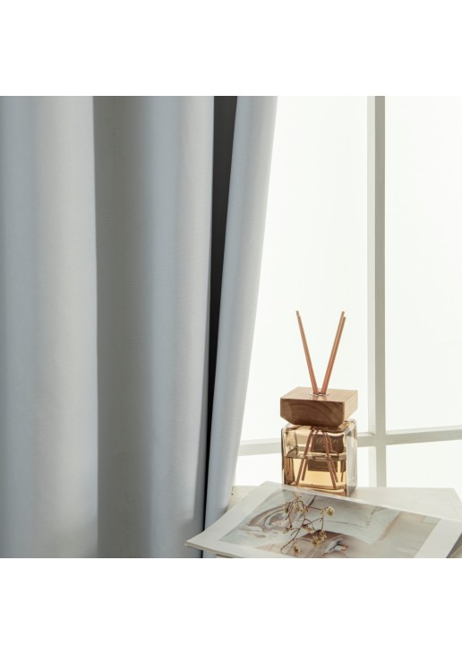 Beauty Home Κουρτίνα Full Blackout σκίασης με 8 κρίκους Soft Art 8391 Ice-Ecru 140x270 Πάγου