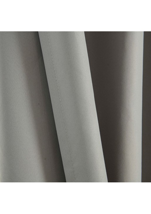 Beauty Home Κουρτίνα Full Blackout σκίασης με 8 κρίκους Soft Art 8391 Grey-11 140x270 Γκρι
