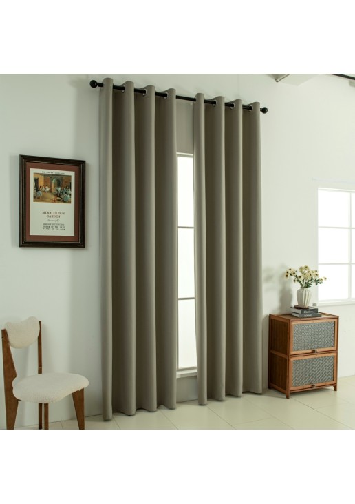Beauty Home Κουρτίνα Full Blackout σκίασης με 8 κρίκους Soft Art 8391 Light Beige-C3 140x270 Μπεζ