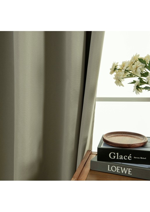 Beauty Home Κουρτίνα Full Blackout σκίασης με 8 κρίκους Soft Art 8391 Light Beige-C3 140x270 Μπεζ