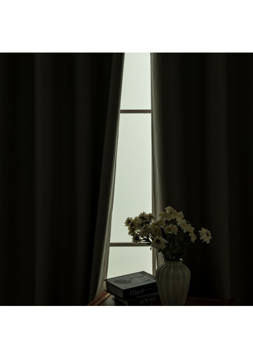 Beauty Home Κουρτίνα Full Blackout σκίασης με 8 κρίκους Soft Art 8391 Light Beige-C3 140x270 Μπεζ