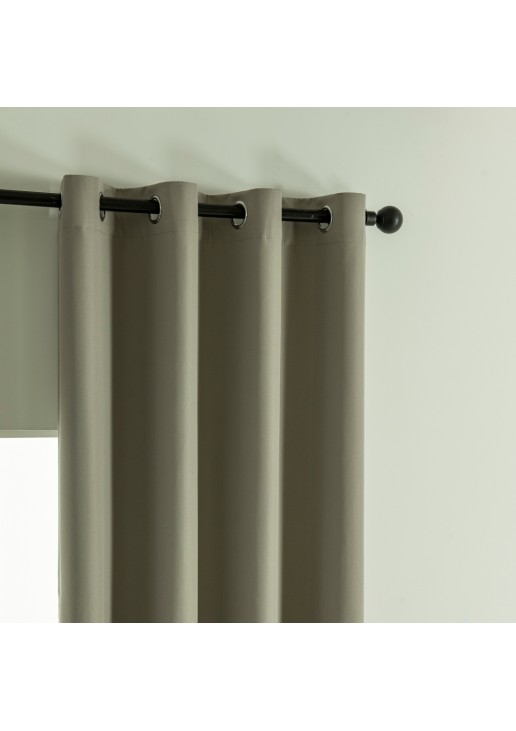 Beauty Home Κουρτίνα Full Blackout σκίασης με 8 κρίκους Soft Art 8391 Light Beige-C3 140x270 Μπεζ