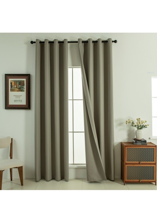 Beauty Home Κουρτίνα Full Blackout σκίασης με 8 κρίκους Soft Art 8391 Light Beige-C3 140x270 Μπεζ