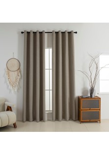 Beauty Home Κουρτίνα Full Blackout σκίασης με 8 κρίκους Elite Art 8392 Beige-Νο5 140x270 Μπεζ