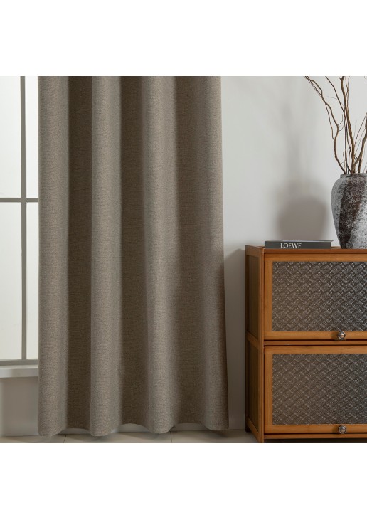 Beauty Home Κουρτίνα Full Blackout σκίασης με 8 κρίκους Elite Art 8392 Beige-Νο5 140x270 Μπεζ