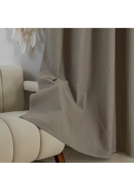 Beauty Home Κουρτίνα Full Blackout σκίασης με 8 κρίκους Elite Art 8392 Beige-Νο5 140x270 Μπεζ