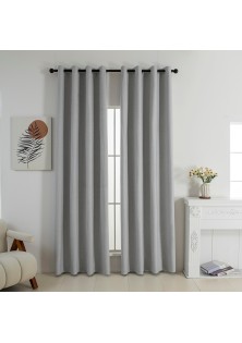 Beauty Home Κουρτίνα Full Blackout σκίασης με 8 κρίκους Elite Art 8392 Light Grey-Νο3 140x270 Ασημί