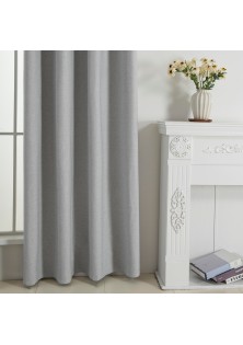 Beauty Home Κουρτίνα Full Blackout σκίασης με 8 κρίκους Elite Art 8392 Light Grey-Νο3 140x270 Ασημί