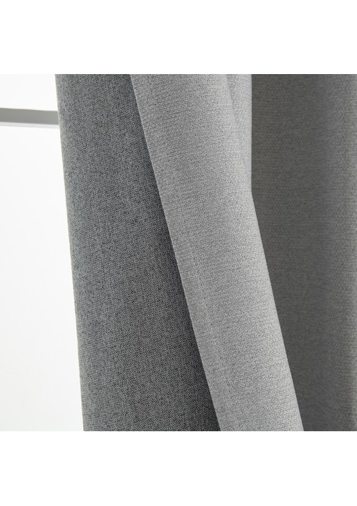 Beauty Home Κουρτίνα Full Blackout σκίασης με 8 κρίκους Elite Art 8392 Light Grey-Νο3 140x270 Ασημί