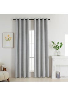 Beauty Home Κουρτίνα Full Blackout σκίασης με 8 κρίκους Elite Art 8392 Silver-Νο4 140x270 Γκρι