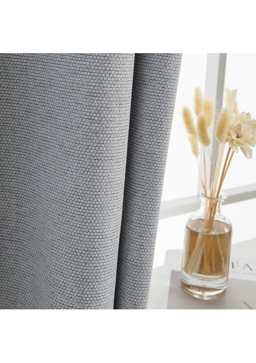 Beauty Home Κουρτίνα Full Blackout σκίασης με 8 κρίκους Elite Art 8392 Silver-Νο4 140x270 Γκρι