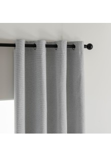 Beauty Home Κουρτίνα Full Blackout σκίασης με 8 κρίκους Elite Art 8392 Silver-Νο4 140x270 Γκρι