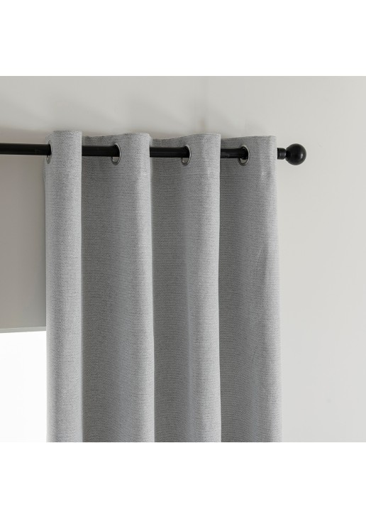 Beauty Home Κουρτίνα Full Blackout σκίασης με 8 κρίκους Elite Art 8392 Silver-Νο4 140x270 Γκρι