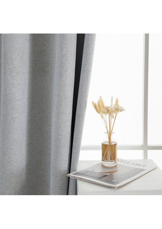 Beauty Home Κουρτίνα Full Blackout σκίασης με 8 κρίκους Elite Art 8392 Silver-Νο4 140x270 Γκρι