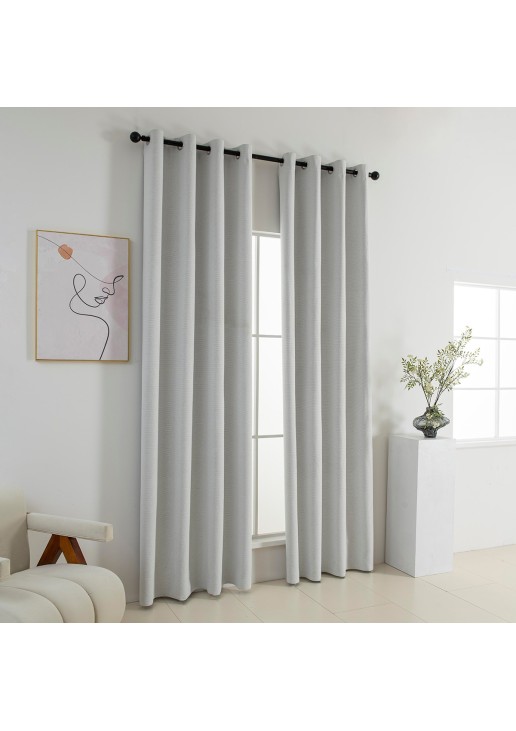 Beauty Home Κουρτίνα Full Blackout σκίασης με 8 κρίκους Elite Art 8392 Ice-No1 140x270 Πάγου