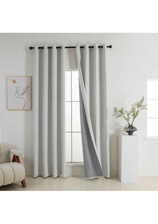 Beauty Home Κουρτίνα Full Blackout σκίασης με 8 κρίκους Elite Art 8392 Ice-No1 140x270 Πάγου