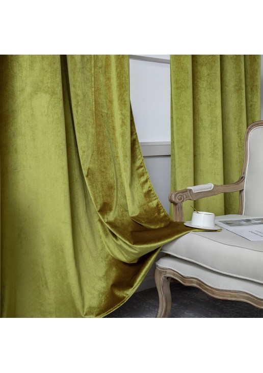 Beauty Home Κουρτίνα βελούδο σκίασης με 8 μεταλλικούς κρίκους Art 8399 140x270 Χρυσό