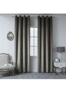 Beauty Home Κουρτίνα βελούδο σκίασης με 8 μεταλλικούς κρίκους Art 8399 140x270 Βιζόν