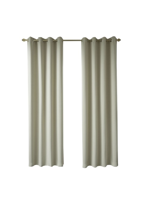 Beauty Home Κουρτίνα Blackout σκίασης με 8 κρίκους Ideal Art 8400 140x270 Μπεζ
