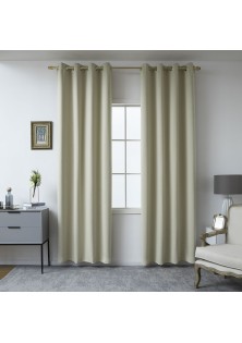 Beauty Home Κουρτίνα Blackout σκίασης με 8 κρίκους Ideal Art 8400 140x270 Μπεζ