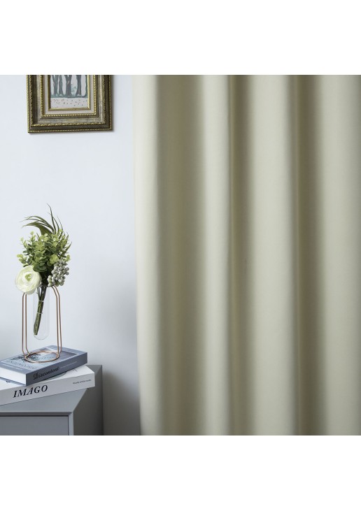 Beauty Home Κουρτίνα Blackout σκίασης με 8 κρίκους Ideal Art 8400 140x270 Μπεζ