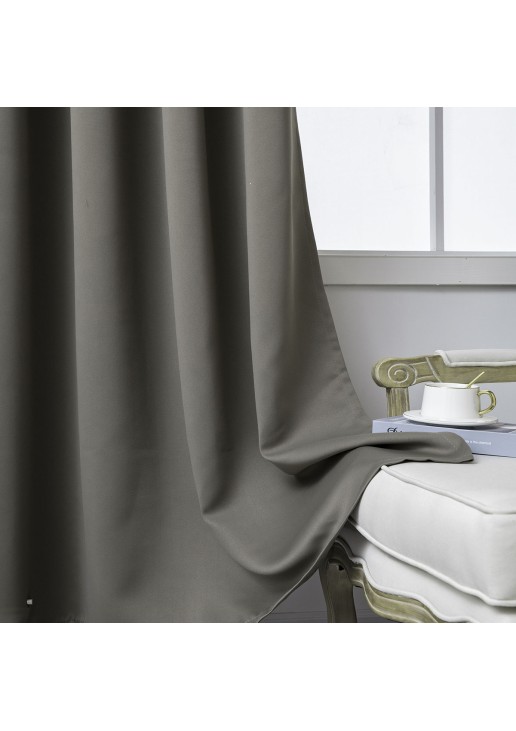 Beauty Home Κουρτίνα Blackout σκίασης με 8 κρίκους Ideal Art 8400 140x270 Καφέ