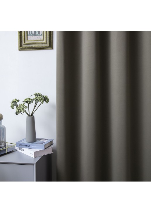 Beauty Home Κουρτίνα Blackout σκίασης με 8 κρίκους Ideal Art 8400 140x270 Καφέ