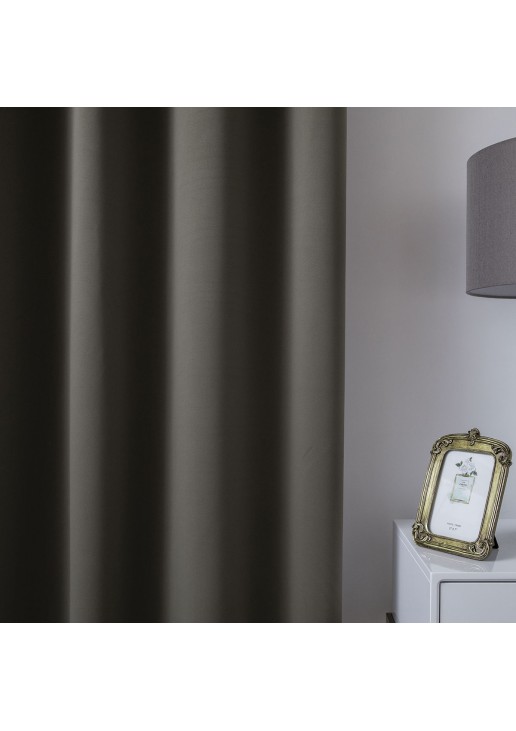 Beauty Home Κουρτίνα Blackout σκίασης με 8 κρίκους Ideal Art 8400 140x270 Καφέ